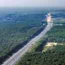 Autostrada A4 pod Gliwicami, zdjęcie lotnicze: małe 